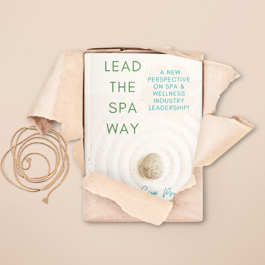 Solo Spa Pros Lead The Spa Way Book Wrapped in paper like a gift Mockup