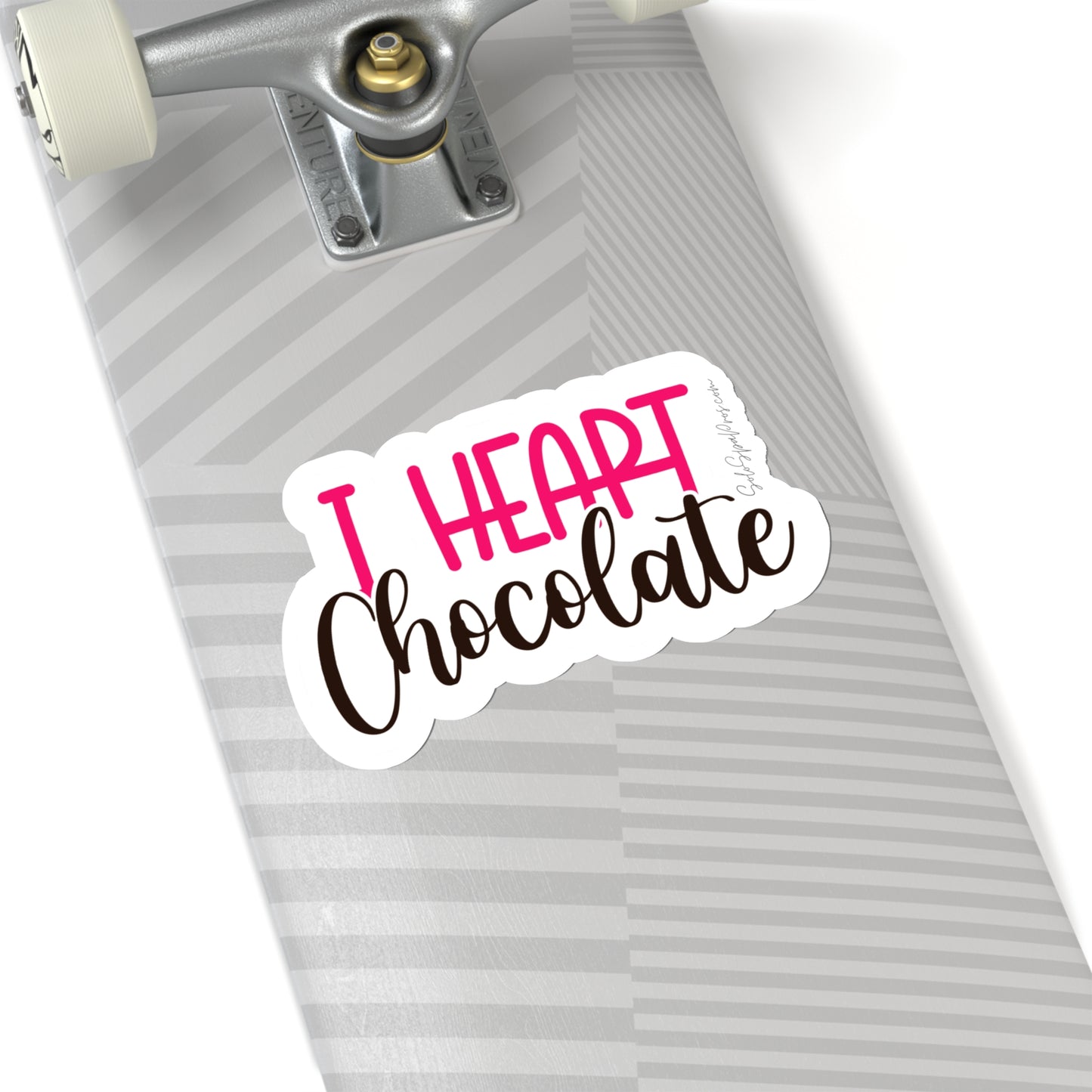 I heart Chocolate Sticker - Inspirational Quote Sticker