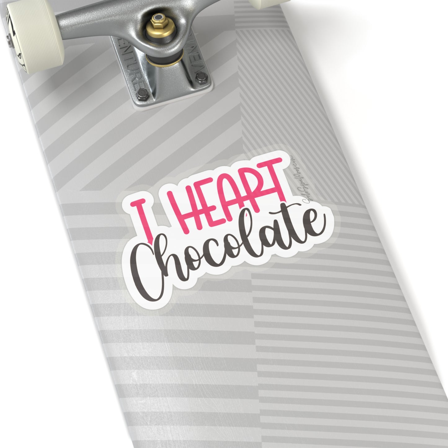 I heart Chocolate Sticker - Inspirational Quote Sticker