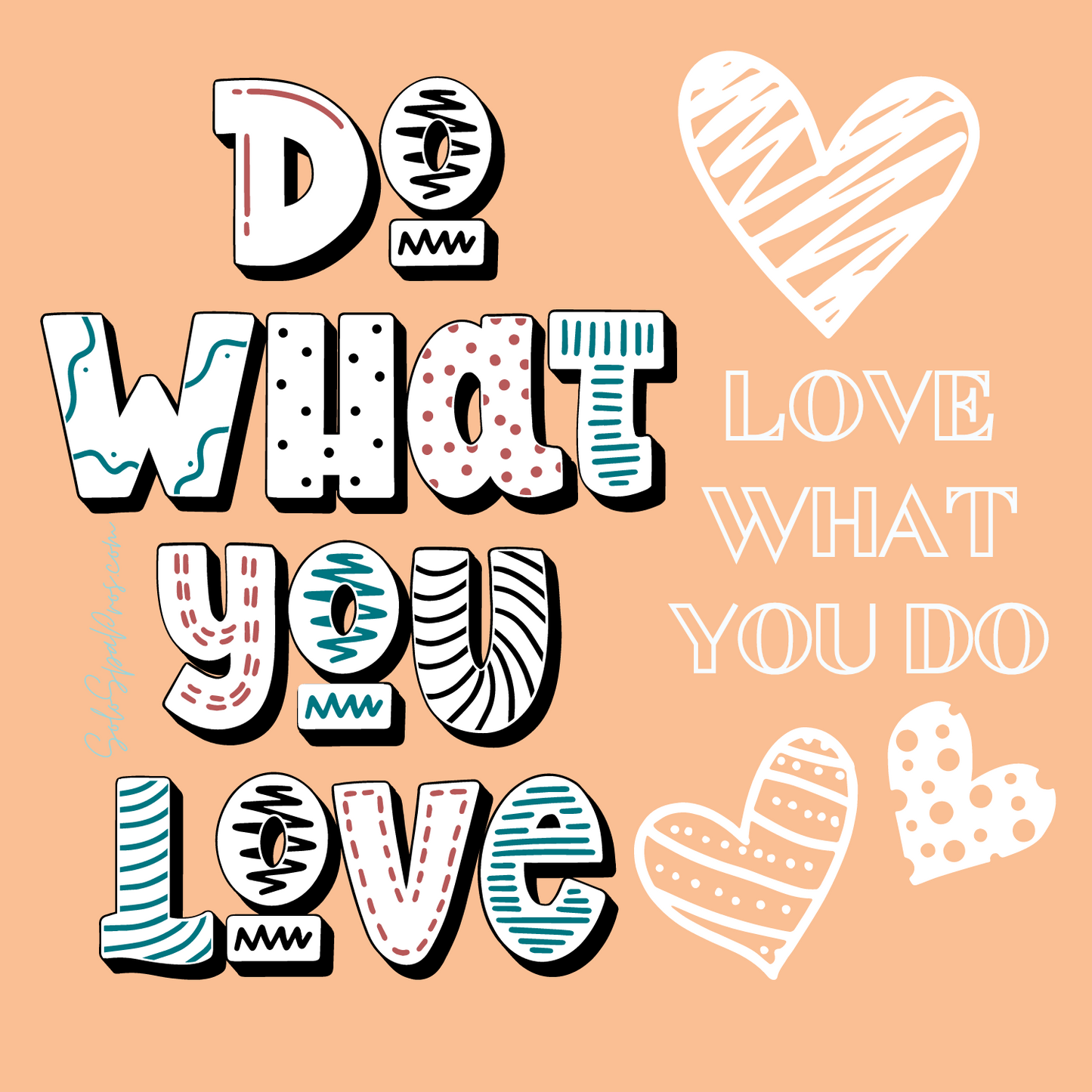 Do What You Love Love What You Do Sticker - Black - Inspirational Quote Sticker