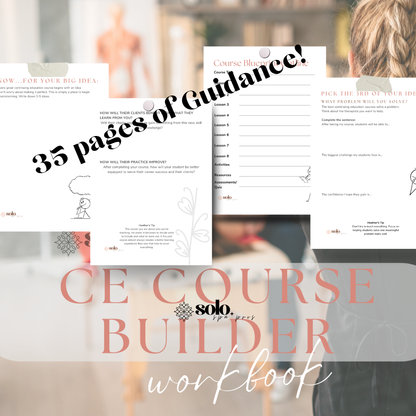 Course Builder Workbook: Create Your First Continuing Education Course