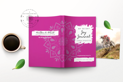 My Joy Journal ~ Simple Mandala Theme Designed Interior ~ Multiple Various Colorful Covers