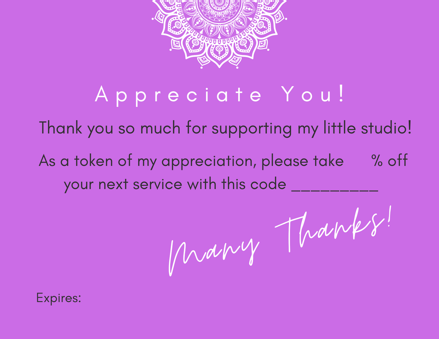 Thank You Black and White Mandala Thank You Greeting Cards (8, 16, and 24 pcs)