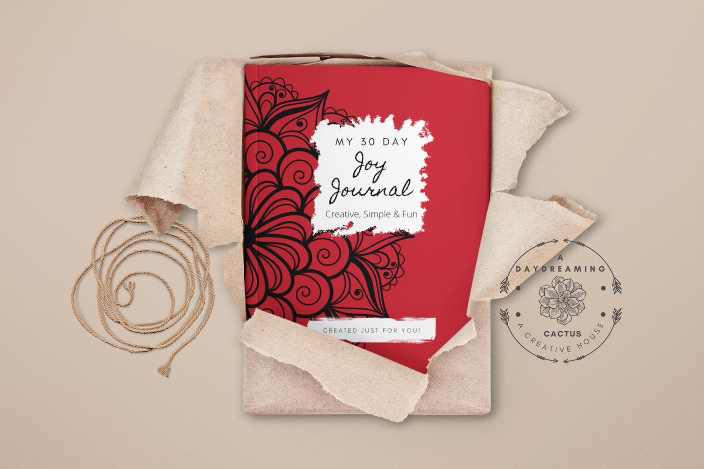 My Joy Journal ~ Simple Mandala Theme Designed Interior ~ Multiple Various Colorful Covers