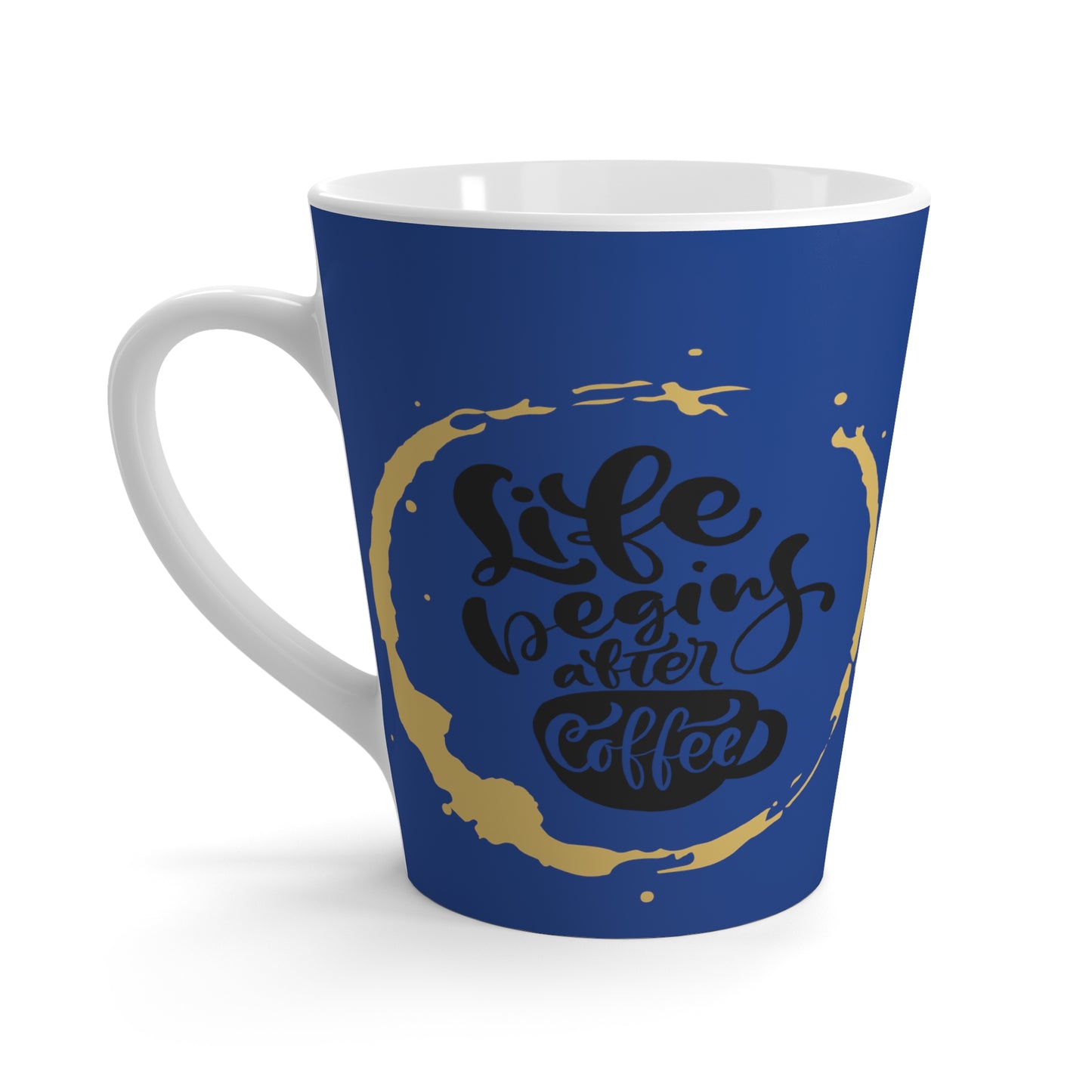 Life Begins After Coffee Latte Mug, 11oz