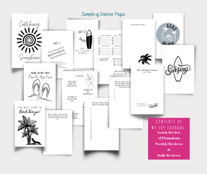 My Joy Journal ~ Beach Theme Designed Interior ~ 2 Colorful Cover Options