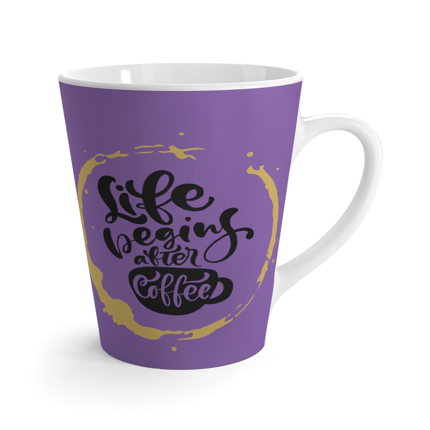 Life Begins After Coffee Latte Mug, 11oz