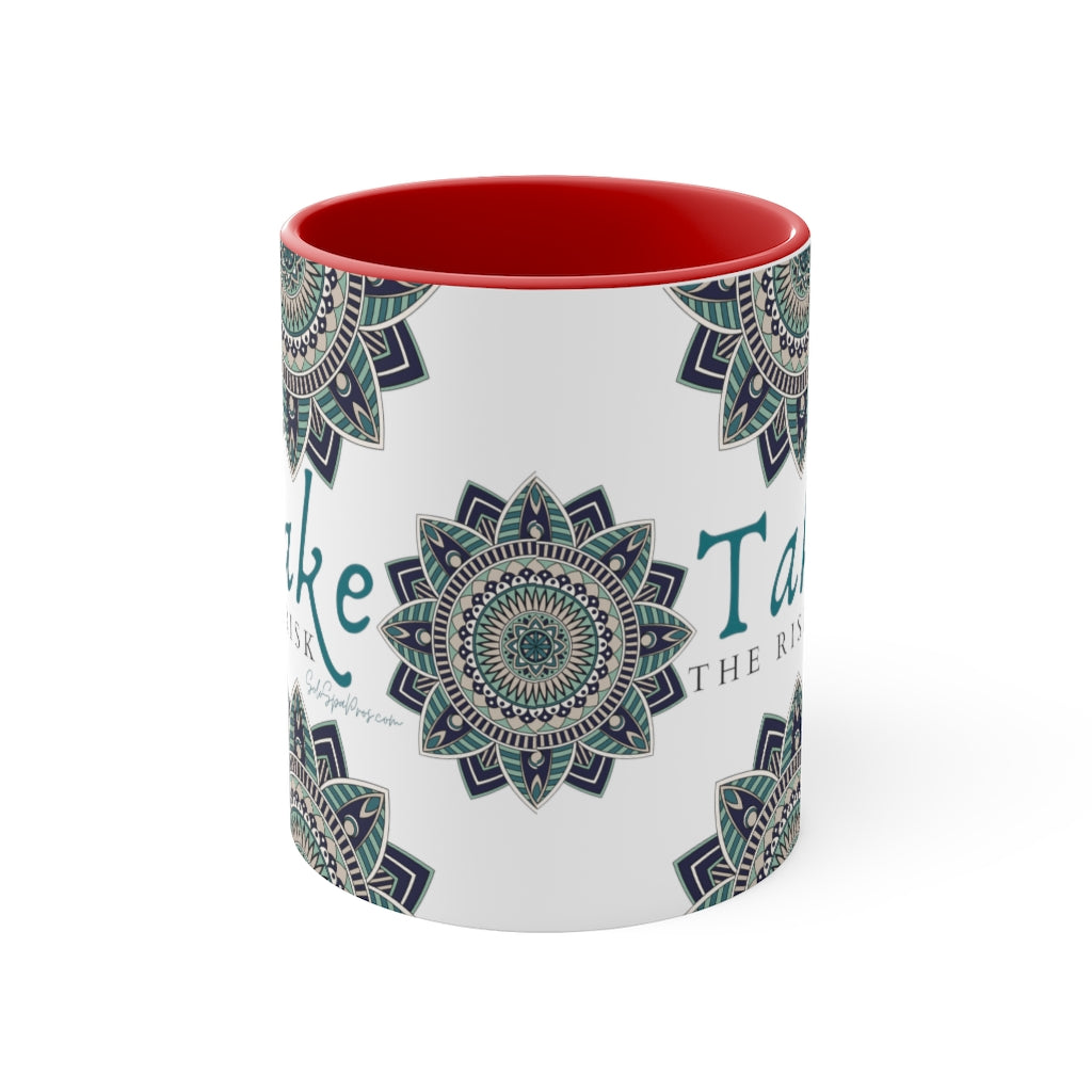 Take The Risk Mandala Tea or Latte Coffee Mug, 11oz