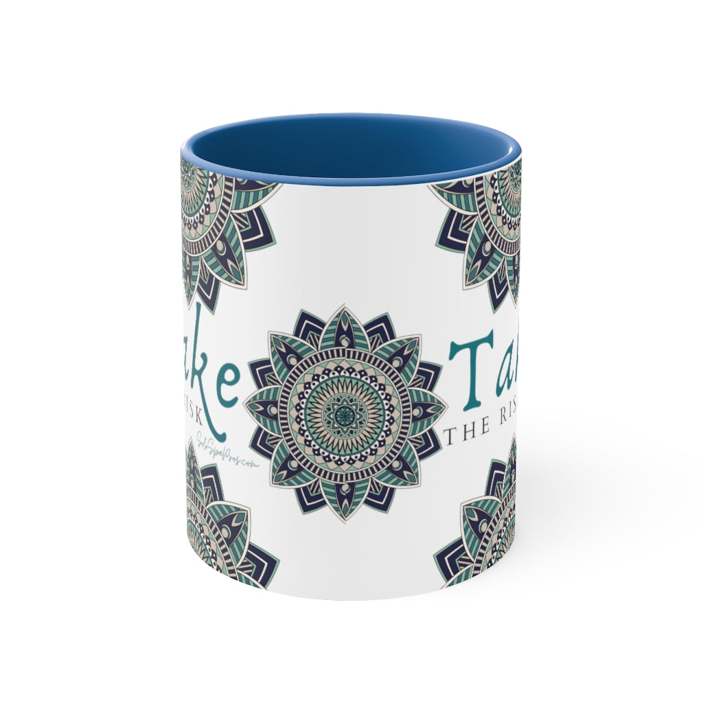 Take The Risk Mandala Tea or Latte Coffee Mug, 11oz