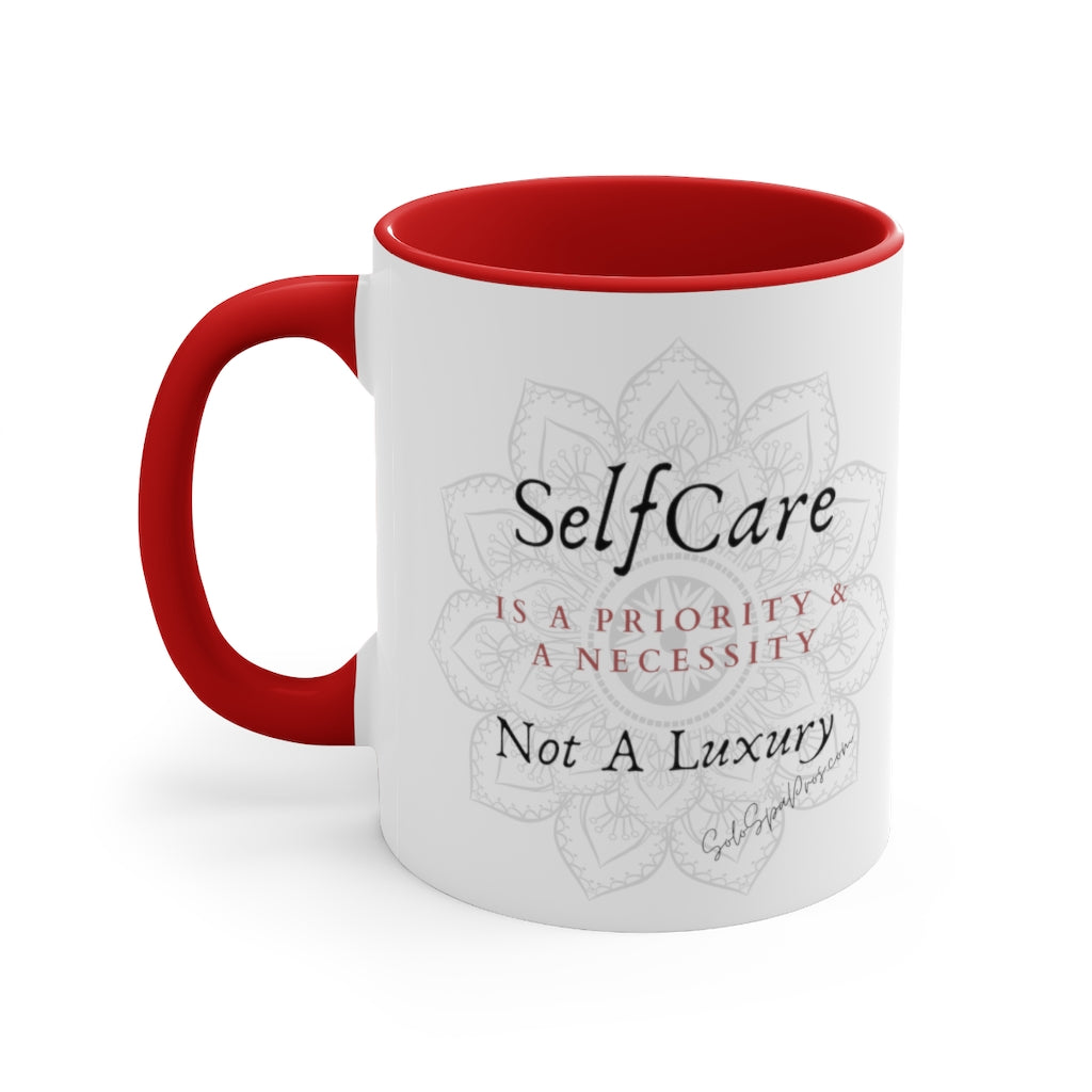 Self Care is a Priority and Necessity Mandala Tea or Coffee Mug, 11oz