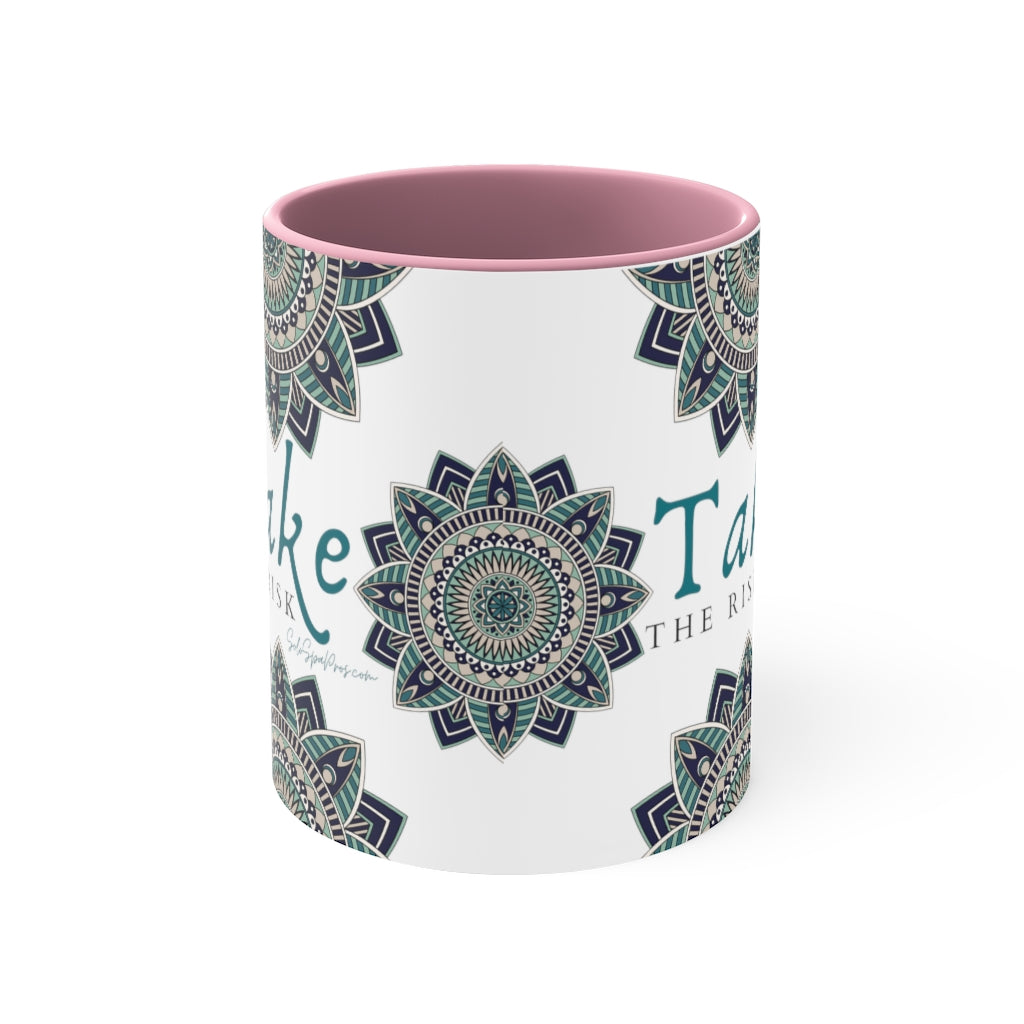 Take The Risk Mandala Tea or Latte Coffee Mug, 11oz