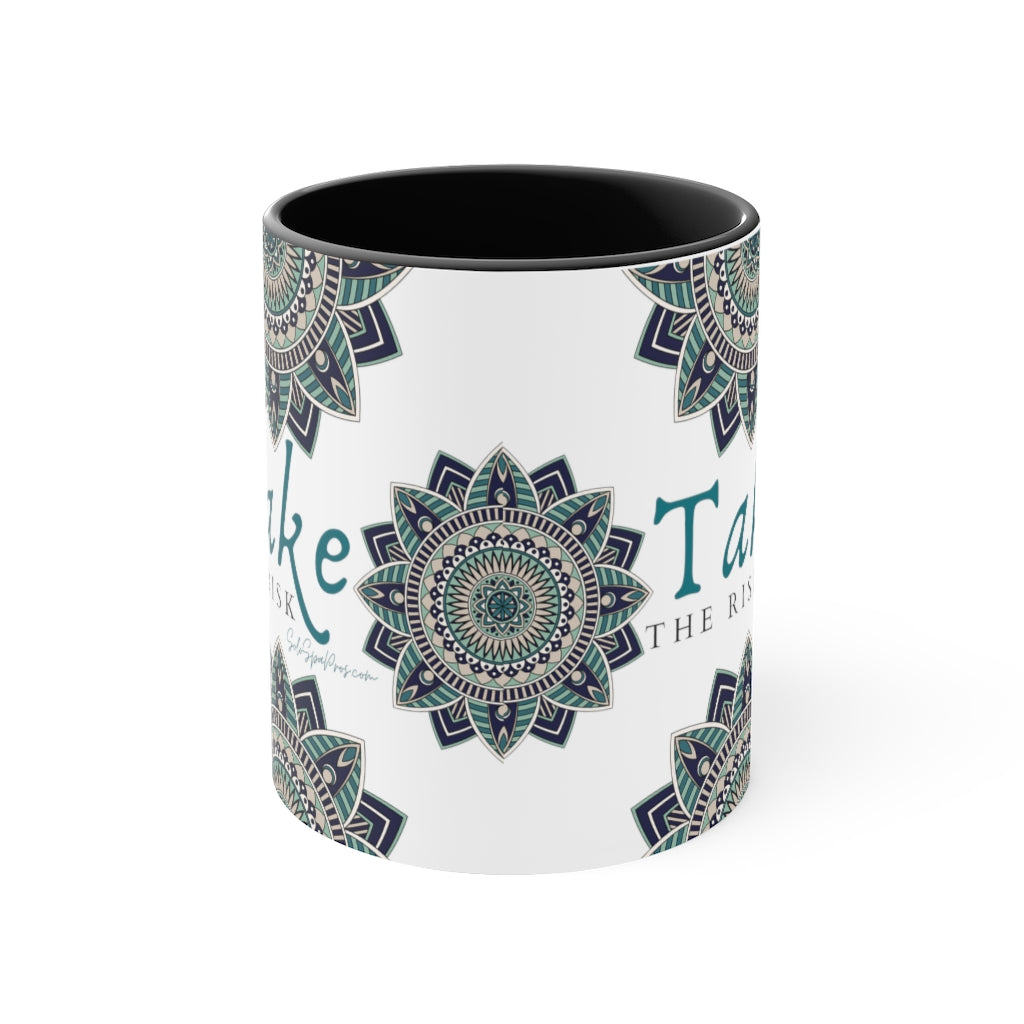 Take The Risk Mandala Tea or Latte Coffee Mug, 11oz