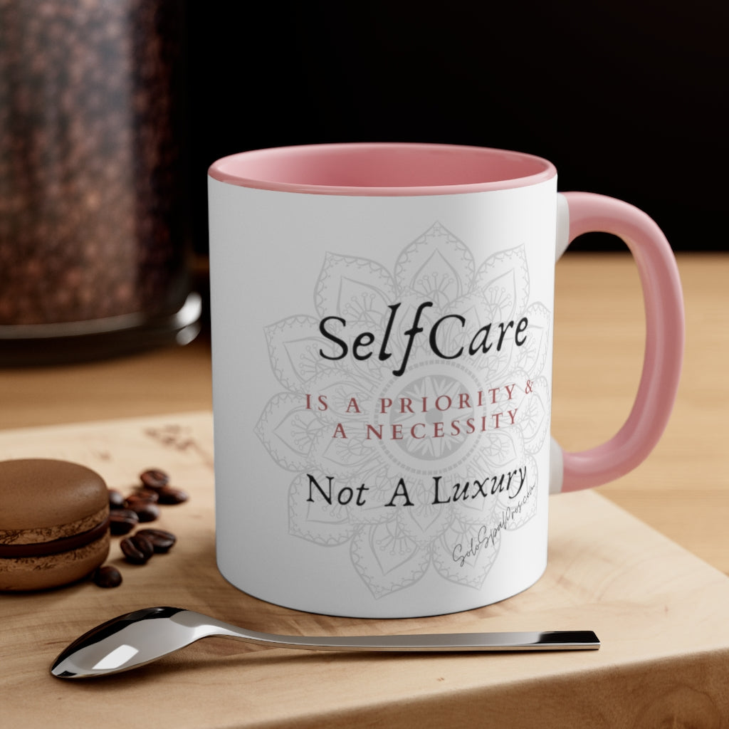 Self Care is a Priority and Necessity Mandala Tea or Coffee Mug, 11oz